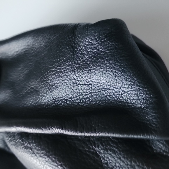 Arcadia Leather Pleated Slouchy Bowling Bag - Picture 2 of 9